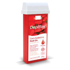 Cera Refil Roll On Depilflax Morango 100g