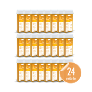 Combo com 24 Cera Refil Roll On Depilflax Natural de 100g