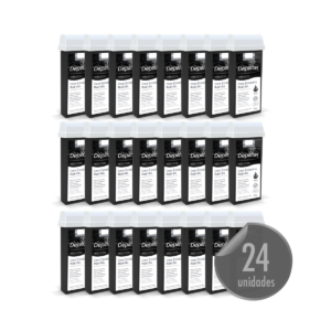 Combo com 24 Cera Refil Roll On Depilflax Negra de 100g