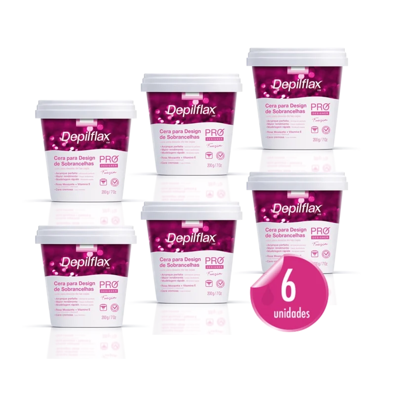 KIT IMG Depilflax Cera Sobrancelhas Fucsia
