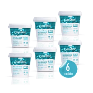 Combo com 6 Cera para Design de Sobrancelhas Turquesa Depilflax PRO DESIGN